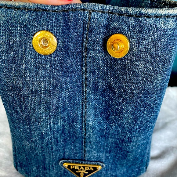 💯 Authentic Prada Canapa Demin Mini Tote - Picture 3 of 14